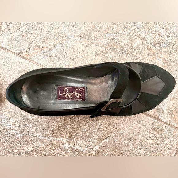 Peter Fox Black Suede Mary Jane Heels Size 8 - Picture 8 of 13